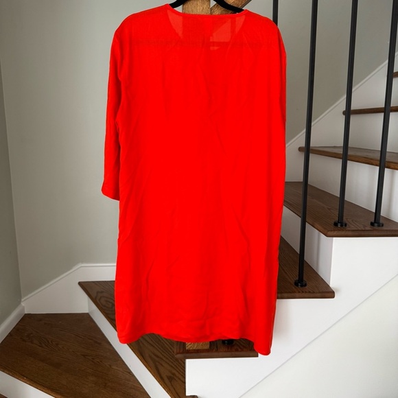 H&M Tunic Orange long Sleeves Shift Dress women’s plus size 14 - Picture 3 of 8